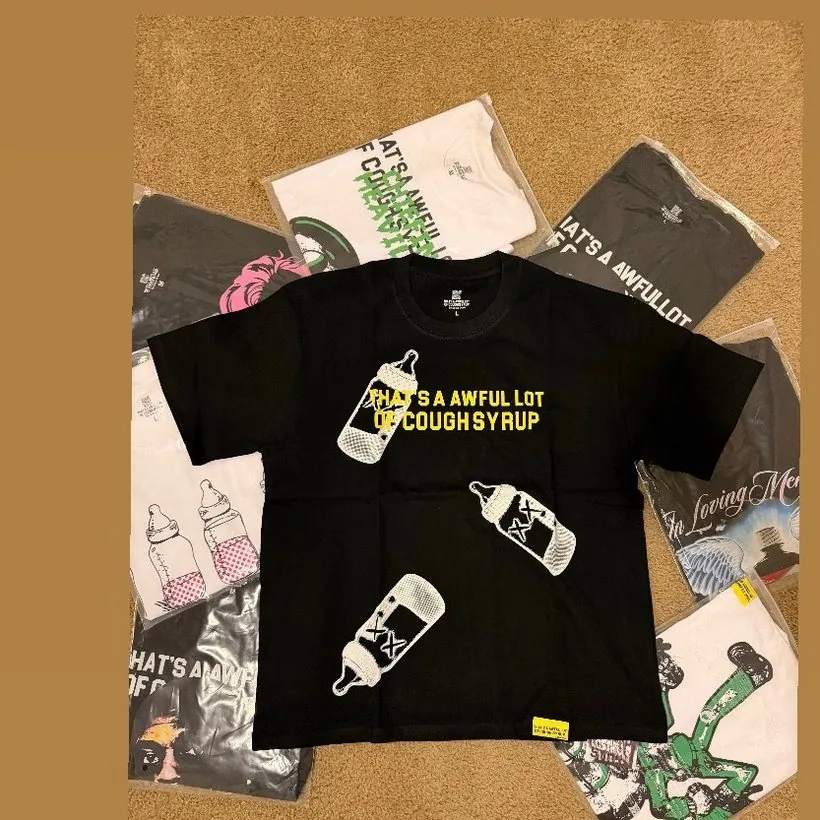 SUPER RESELLS inventory — one-of-a-few graphic tees out of Texas
